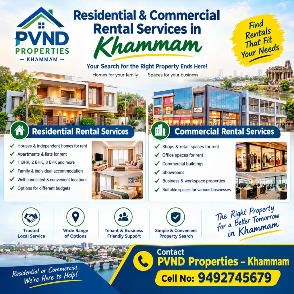 Residential & Commercial Rental Services in Khammam